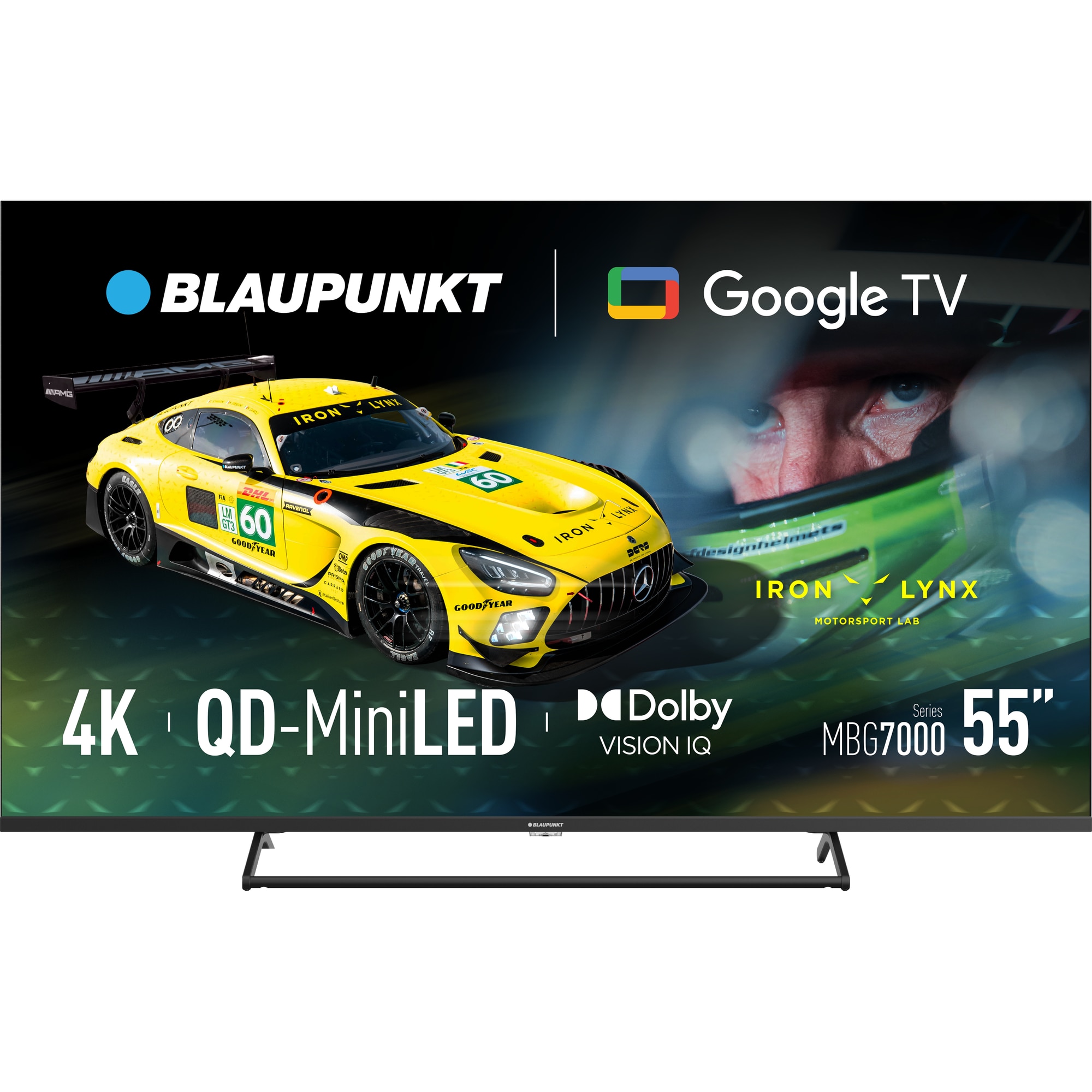Televizor Blaupunkt MiniLed 55MBG7000S, 139 cm, Smart Google TV, 4K Ultra HD, 144Hz, Clasa F (Model 2025)