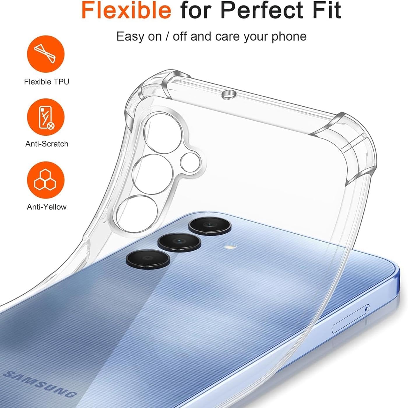 Husa Anti soc, transparenta compatibila cu Samsung Galaxy A25 5G
