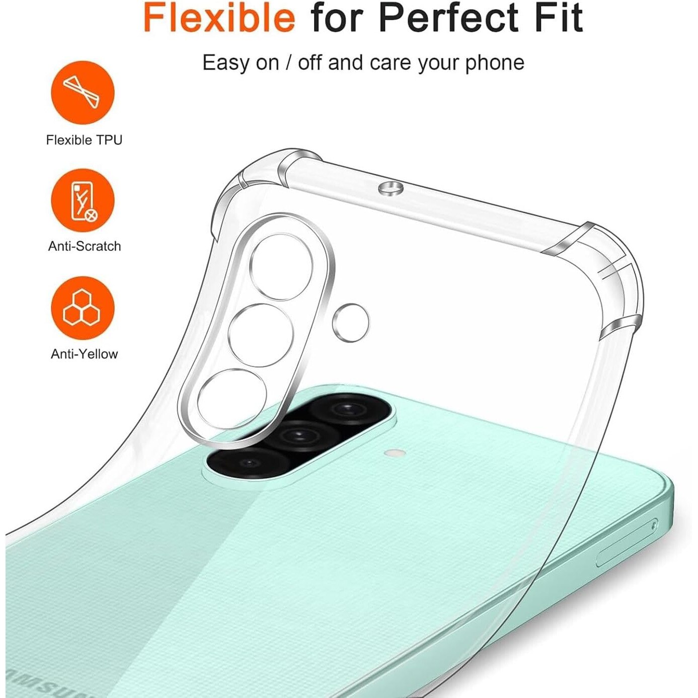 Husa Anti soc, transparenta compatibila cu Samsung Galaxy A26 5G