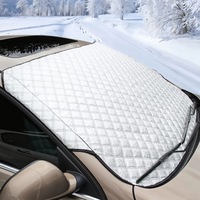 Parasolar Auto pentru Parbriz Elindor® Material 4 Straturi, Protectie pentru Inghet, Zapada, Praf, Soare, 147 x 100 cm, Montare Usoara, Accesorii Masina, Argintiu