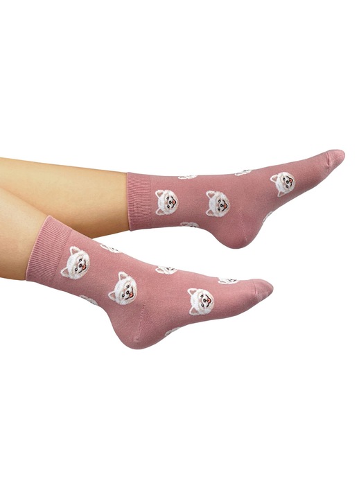 Sosete cu Samoyed, Candy Sox, 36-41EU 75% bumbac
