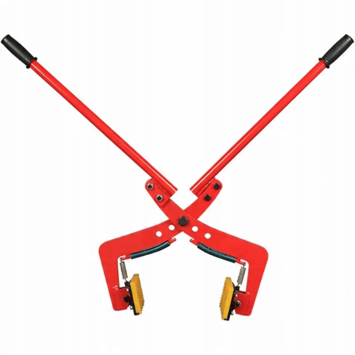 Clema de transport verticala Rosfix RodClamp 280KG, 8-24 cm, 9,5 kg, rosie cu insertii galbene