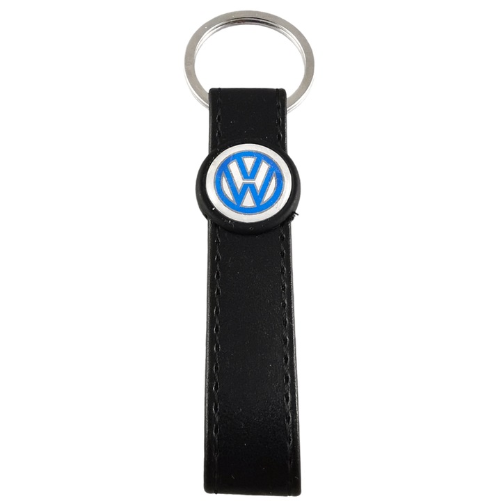 Breloc Volkswagen auto, din metal, pentru chei sau ghiozdan, Cri-Flo, culoare argintiu