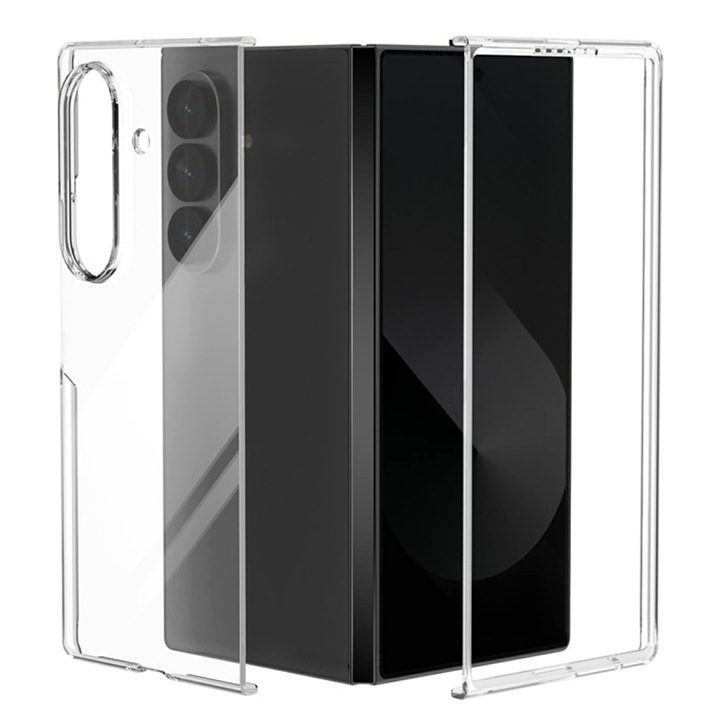 Високо прозрачен TPU калъф, съвместим със Samsung Galaxy Z Fold7 / Fold 7, диамантен дизайн, лек, удароустойчив калъф, уникална дълготрайна технология против пожълтяване, прозрачен