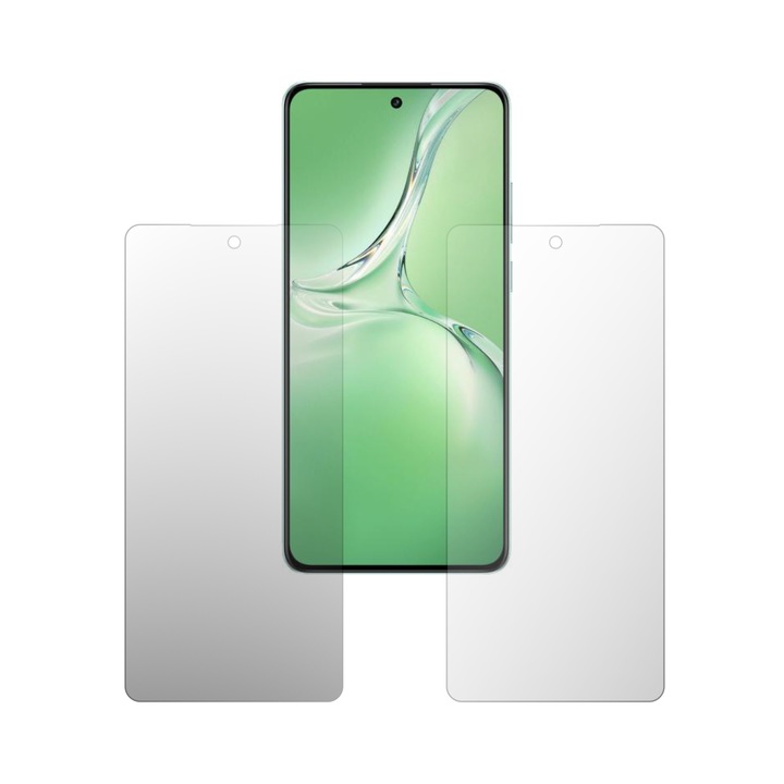 Комплект от 2 протектора за екран iSkinz за Oppo K12 Plus - пълно покритие, невидими Skinz HD, ултрапрозрачни силиконови протектори с пълно покритие, самозалепващи се и гъвкави