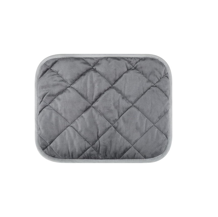 Saltea autoincalzitoare pentru animale, 40x50cm, gri, pentru caini si pisici mici si medii