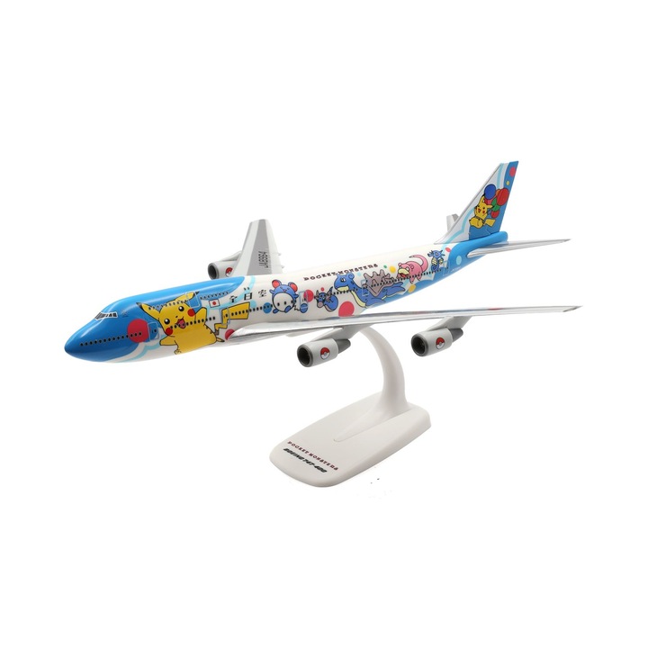 Macheta avion Boeing B747-400, Pocket Monsters, scara 1:250, PPC Holland