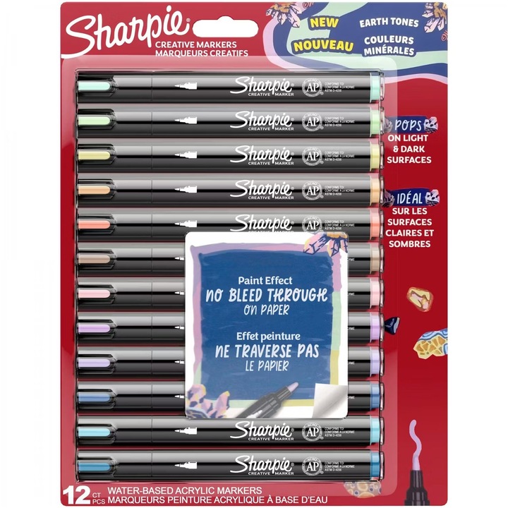 Set 12 Sharpie Markere Creative Acrylic Pastel