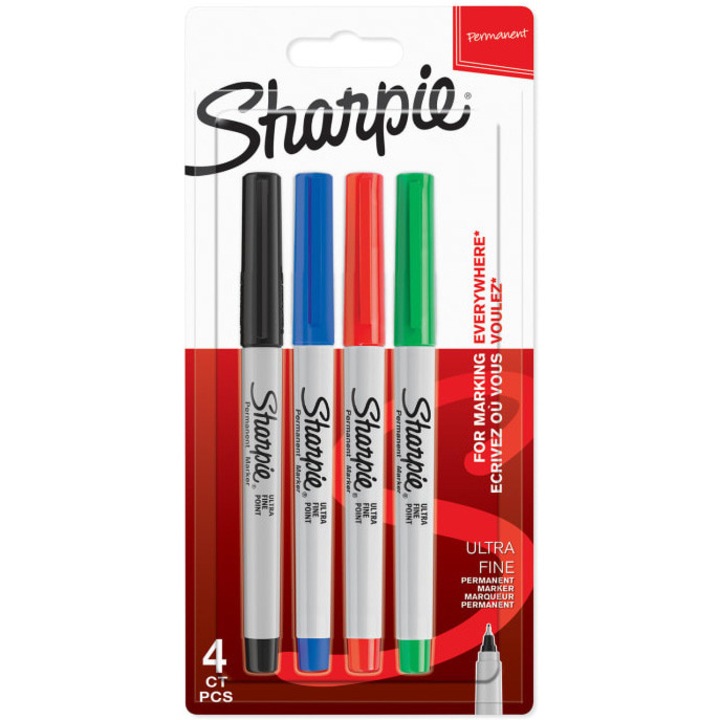 Комплект 4 стандартни маркера Sharpie UF