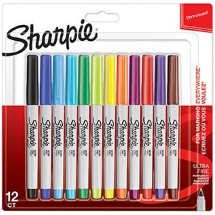 Комплект Sharpie 12 различни UF маркера