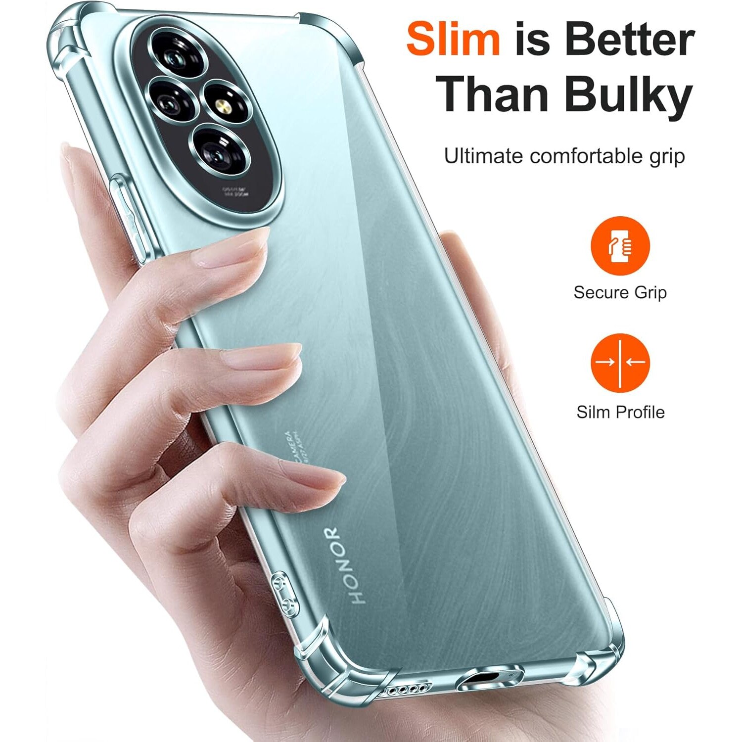 Husa Anti soc, transparenta compatibila cu Honor 200 5G