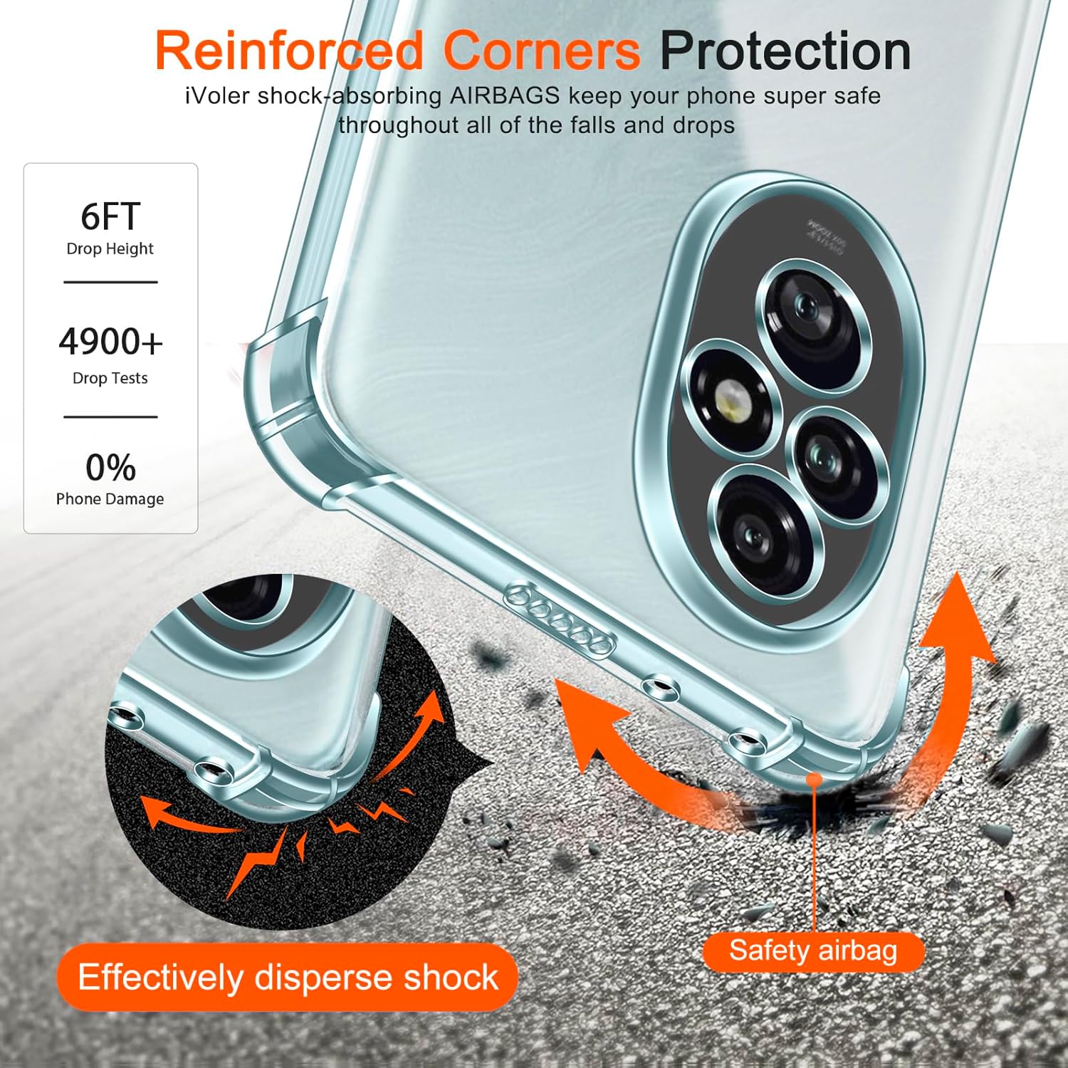 Husa Anti soc, transparenta compatibila cu Honor 200 5G