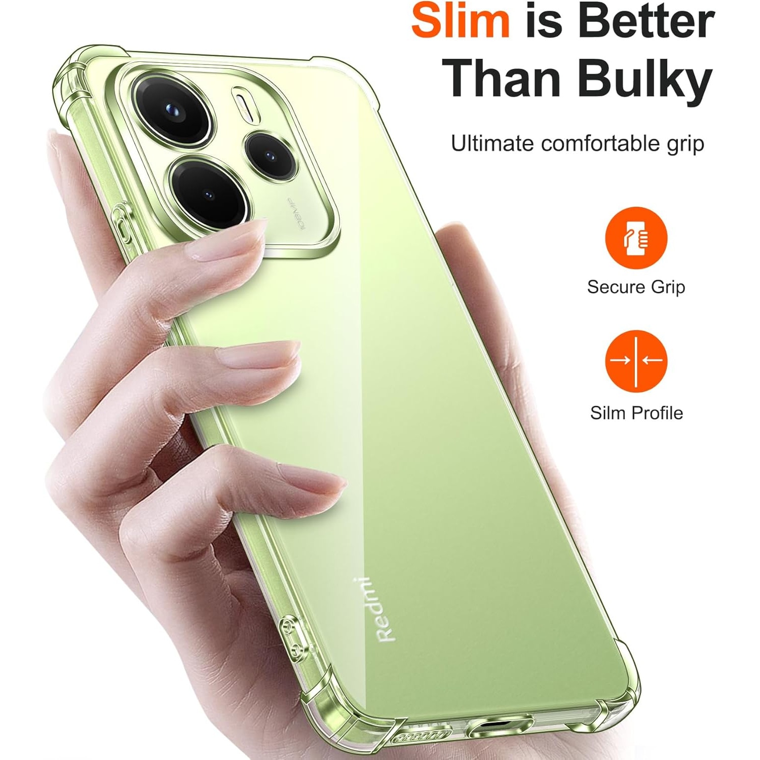 Husa Anti soc, transparenta compatibila cu Xiaomi Redmi Note 14 4G