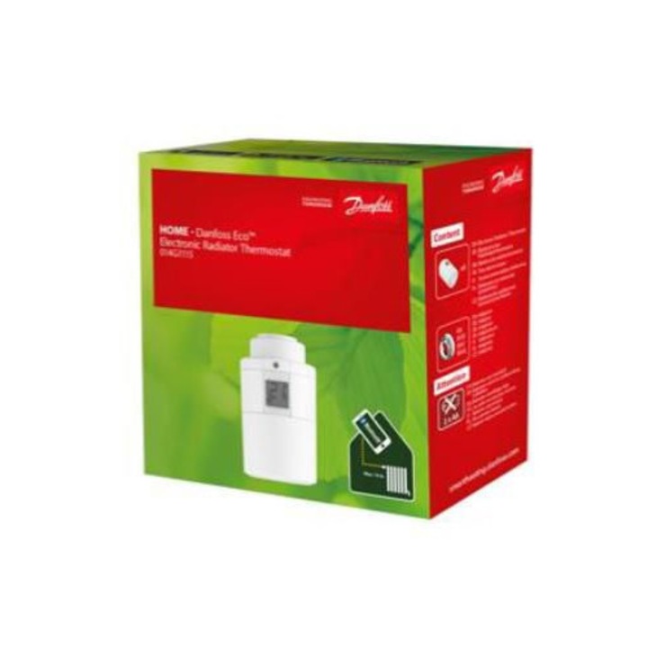 Termostat electronic programabil Danfoss Eco, alb, 4-28°C, IP20