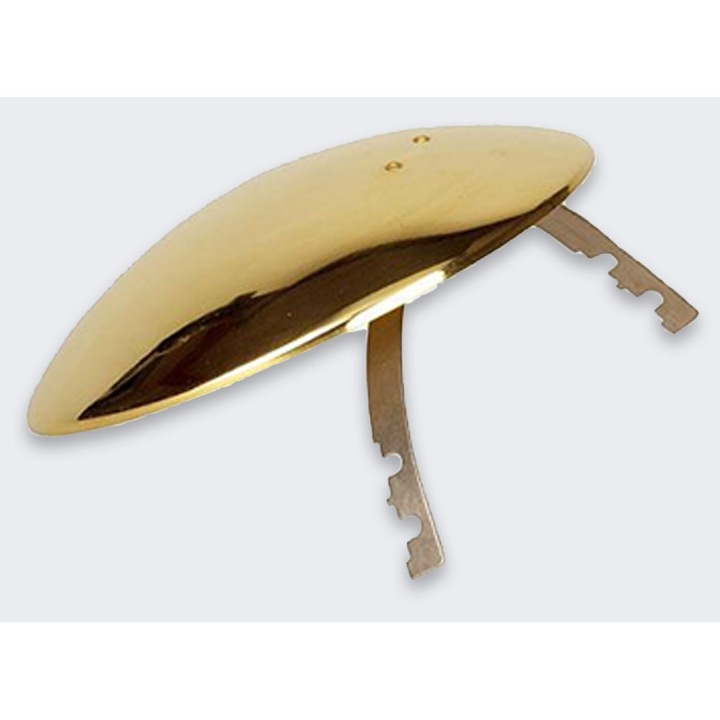 Ecran parabolic pentru lampi cu petrol Petromax, CARHARTT, HK250/ HK350/ HK500, alama nichelata, 18x9.5x17cm