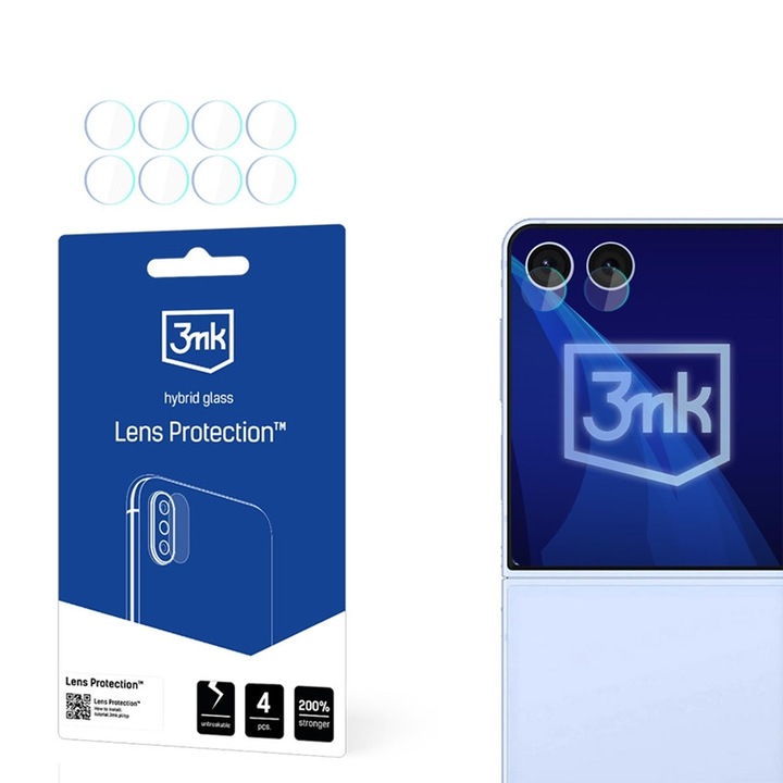 Kamera lencsevédő 3MK Lens Protect, Samsung Galaxy Z Flip7 készülékhez, 4 db