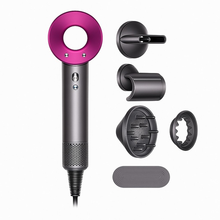 Сешоар PNF, Професионален комплект, 5 аксесоара, Мощен мотор, Бързо сушене, 150 000 об/мин