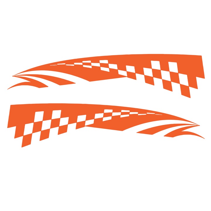 Sticker auto - Steag - Portocaliu - 2buc 50x11 cm