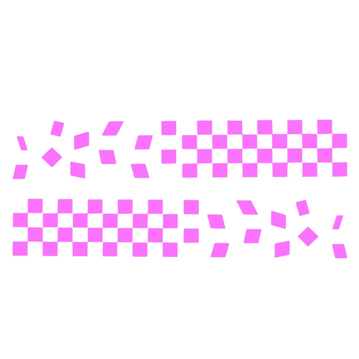 Sticker auto - Finish line - Roz - 2buc 70x12 cm