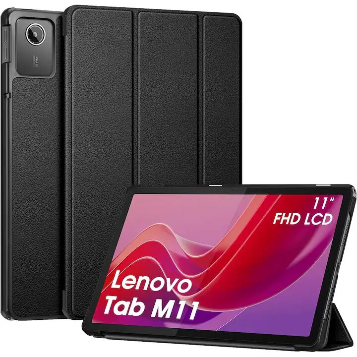 Husa tableta Omelivon pentru Lenovo Tab M11/Xiaoxin Pad, auto sleep/wake, negru, 11inch