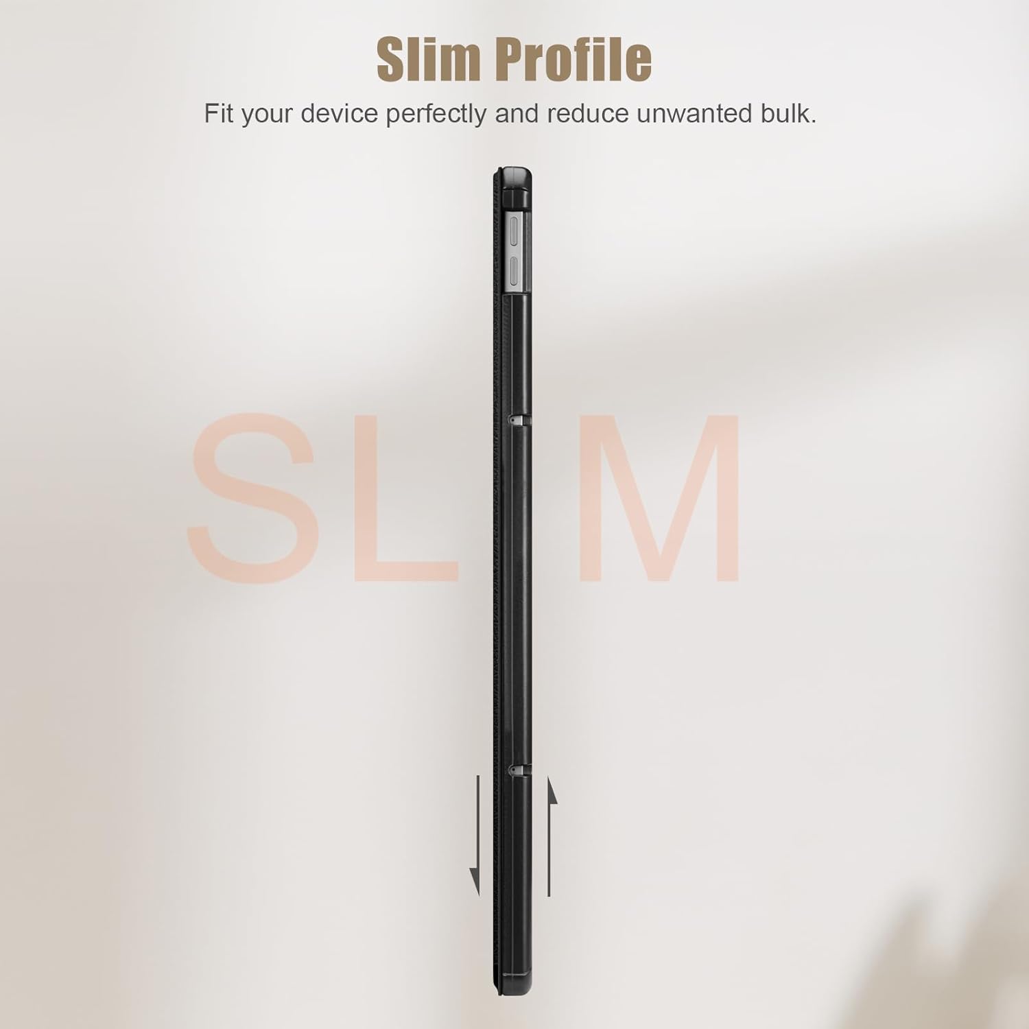 Husa tableta pentru, Lenovo Idea Tab Pro 12.7 inch 2025, TB-373FU/TB-373ZC/TB-375FC, auto functie sleep/wake tip stand, Negru