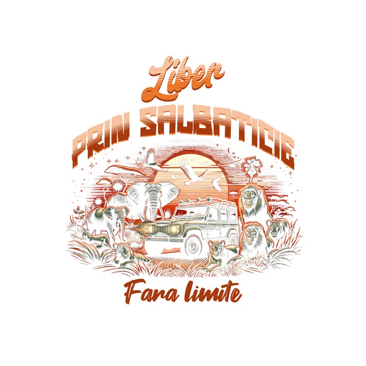 Sticker Liber prin salbaticie, Autoadeziv, Cri-Flo, Marime 10 cm