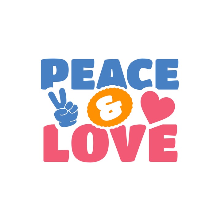 Sticker Peace solves chaos, Autoadeziv, Cri-Flo, Marime 10 cm