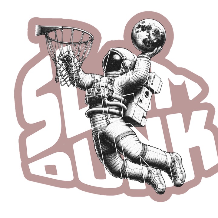 Sticker Slam dunk, Autoadeziv, Cri-Flo, Marime 10 cm