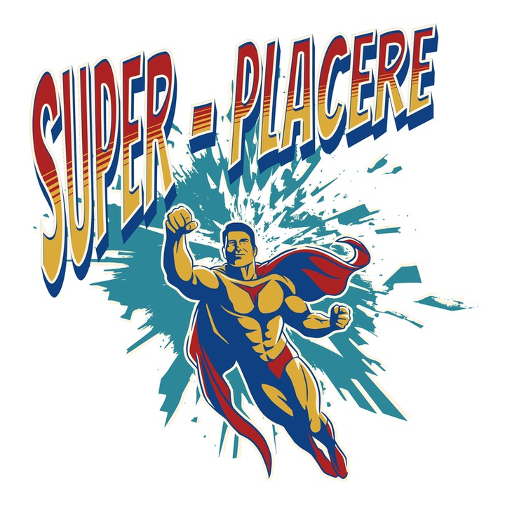 Sticker Super Placere, Autoadeziv, Cri-Flo, Marime 25 cm