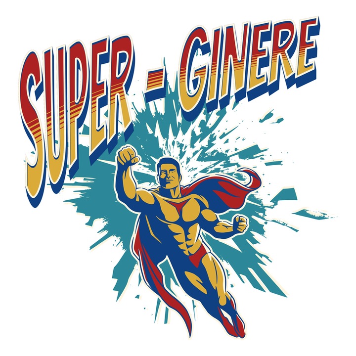 Sticker Super Ginere, Autoadeziv, Cri-Flo, Marime 6 cm