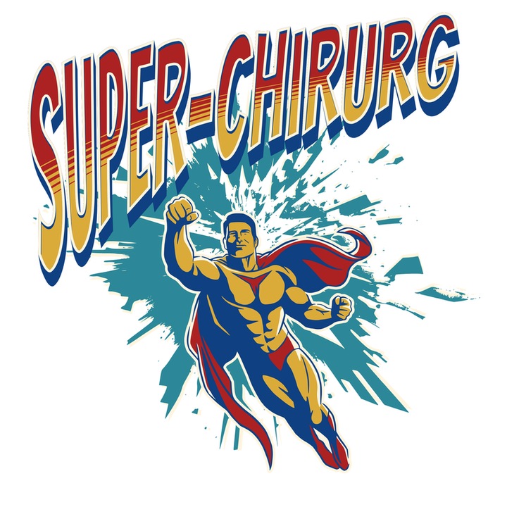 Sticker Super Chirurg, Autoadeziv, Cri-Flo, Marime 15 cm