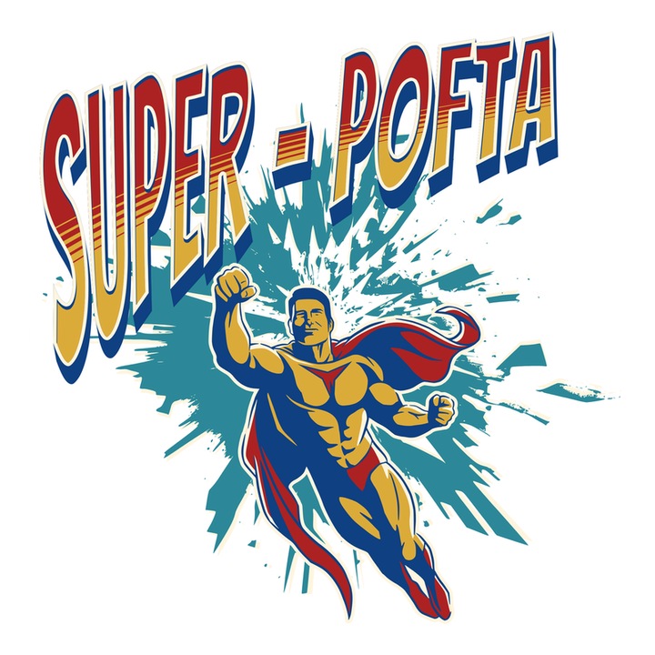 Sticker Super Pofta, Autoadeziv, Cri-Flo, Marime 20 cm