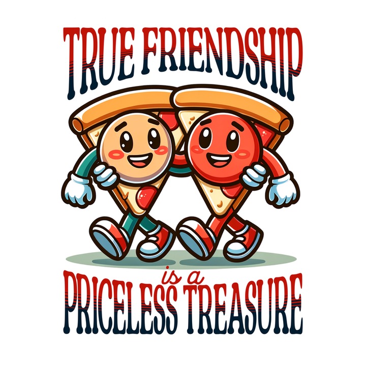 Sticker True friendship is a priceless treasure, Autoadeziv, Cri-Flo, Marime 10 cm