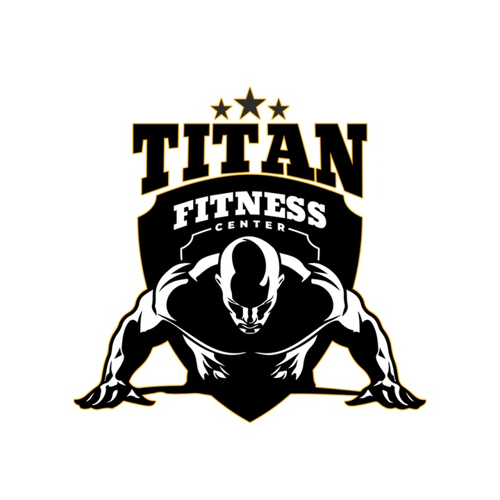 Sticker Titan fitness center, Autoadeziv, Cri-Flo, Marime 10 cm