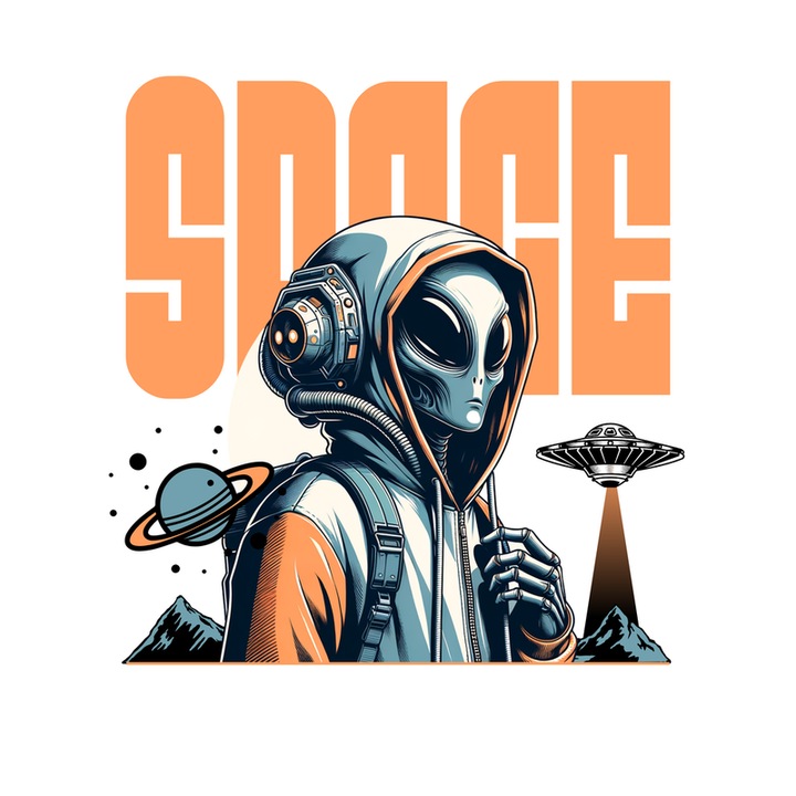 Sticker Space, Autoadeziv, Cri-Flo, Marime 6 cm