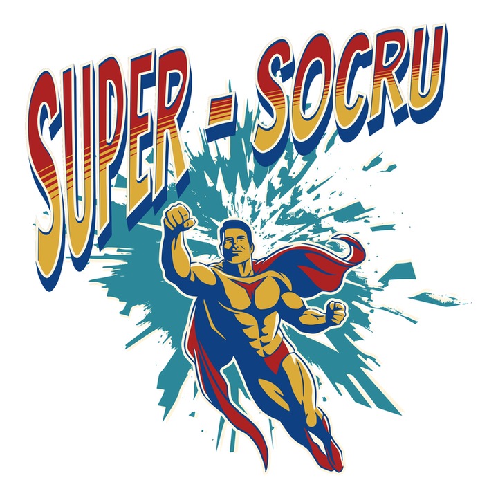 Sticker Super Sociabilitate, Autoadeziv, Cri-Flo, Marime 25 cm