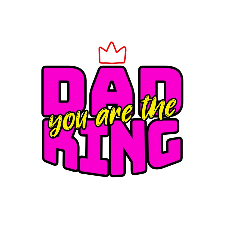 Sticker Dad you are the king, Autoadeziv, Cri-Flo, Marime 15 cm